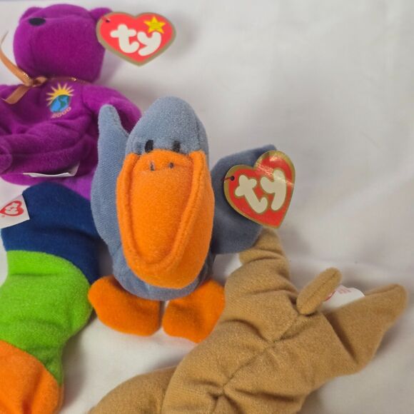 TY Beanie Babies Set of 7 - With Tags Attached - Vintage Collectible Plush Toys - Picture 7 of 9